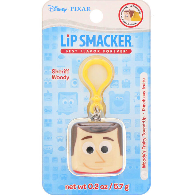 Lip Smacker, Бальзам для губ в кубике Pixar, Sheriff Woody, фруктовый, 5,7 г