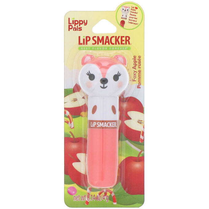 Lip Smacker, Lippy Pals, Fox, бальзам для губ, яблоко, 4 г