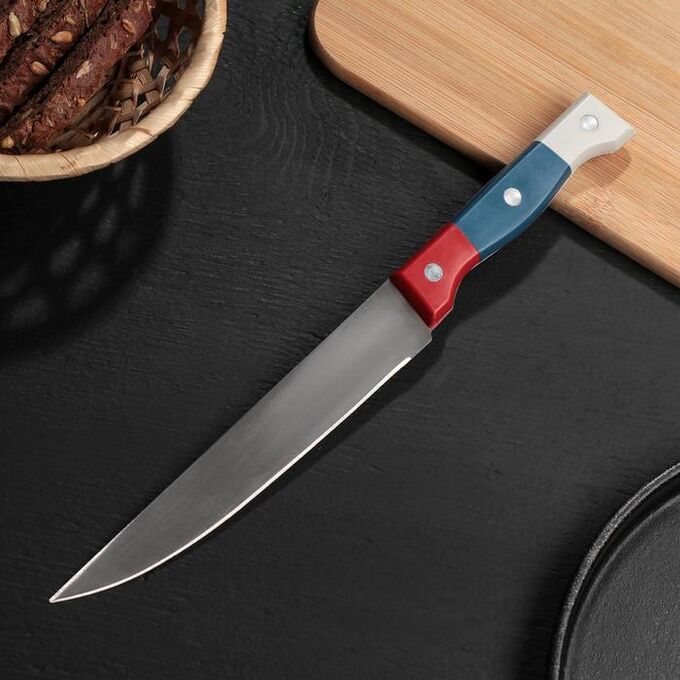 Нож кухонный «Триколор» лезвие 18 см 1435881