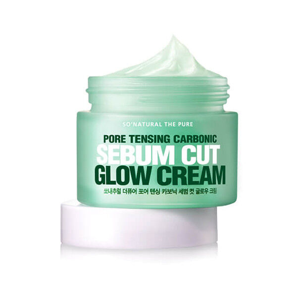 So'Natural So Natural Pore Tensing Carbonic Sebum Cut Glow Cream Увлажняющий крем для сужения пор, 50 мл