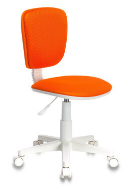 Кресло детское Бюрократ CH-W204NX оранжевый TW-96-1 (пластик белый)