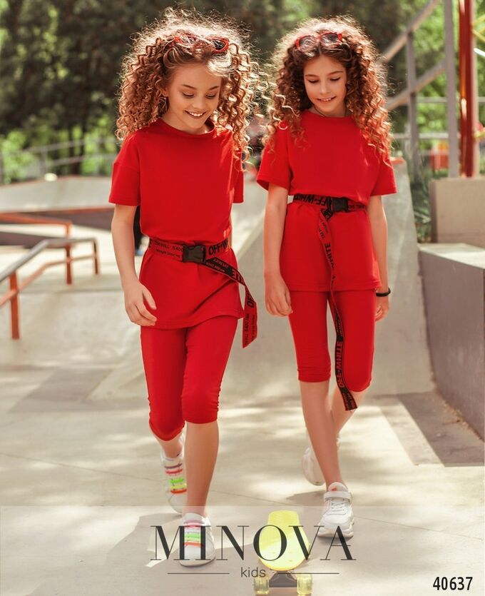 Minova костюм красный спортивный