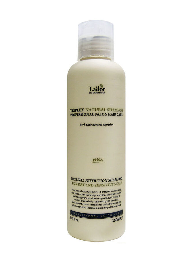 Lador Органический шампунь Triplex Natura Shampoo с экстрактами и эфирными маслами 150 мл