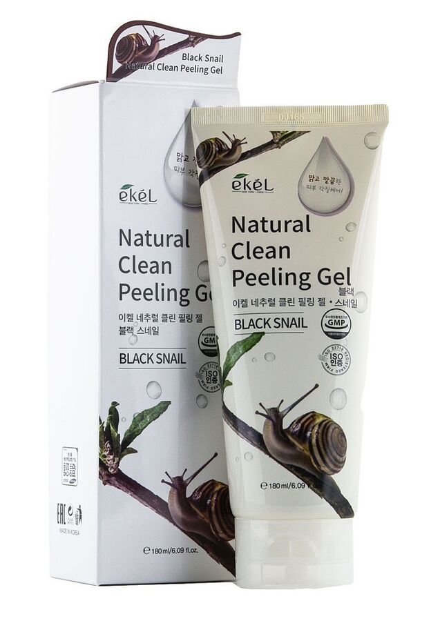 Ekel Natural Clean Peeling Gel Black Snail - Пилинг с экстрактом черной улитки 180мл