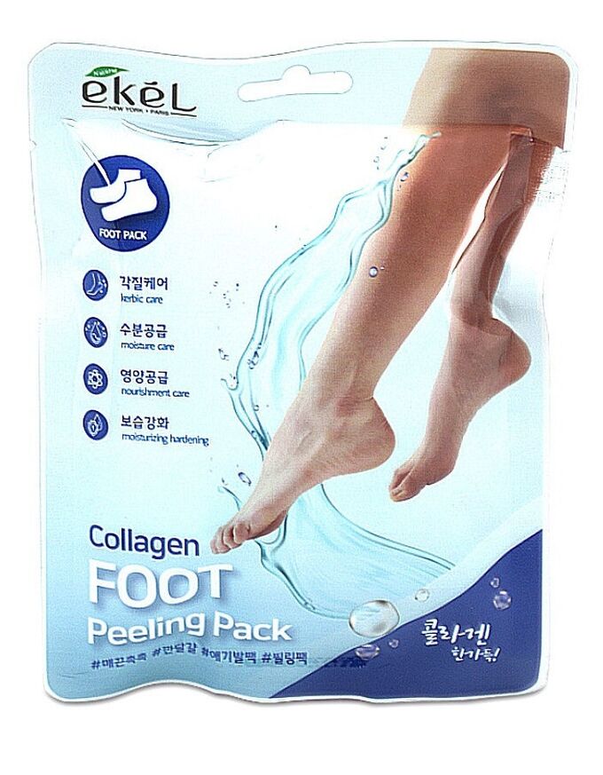 Ekel cosmetics Ekel Пилинг-носочки с коллагеном Collagen Foot Peeling Pack, 20мл*2шт