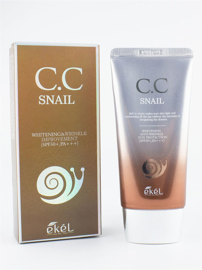 Ekel cosmetics EKEL CC Snail Whitening &amp; Wrinkle Improvement Cream SPF50+,PA+++ CC крем с улиточным муцином 50мл