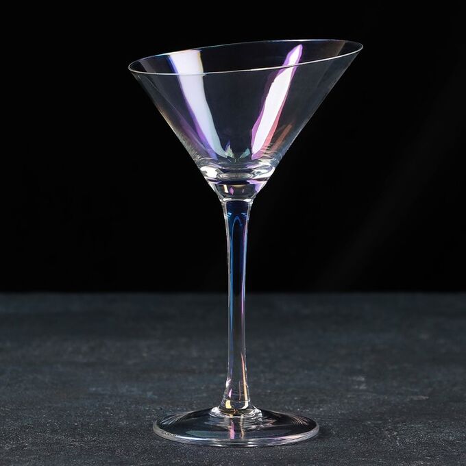 СИМА-ЛЕНД Бокал для мартини «Иллюзия», 180 мл, 11,5*11*20 см, цвет перламутровый