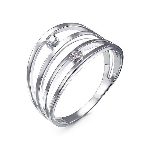 Artefakt Серебряное кольцо с бесцветными фианитами - 1265