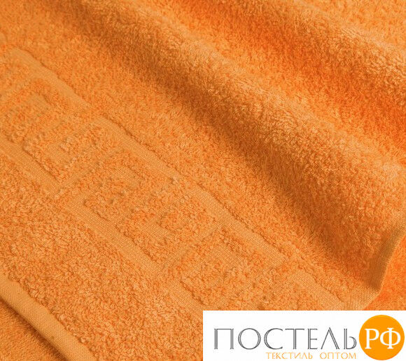 Оранжевое махровое полотенце  (А)  40х70