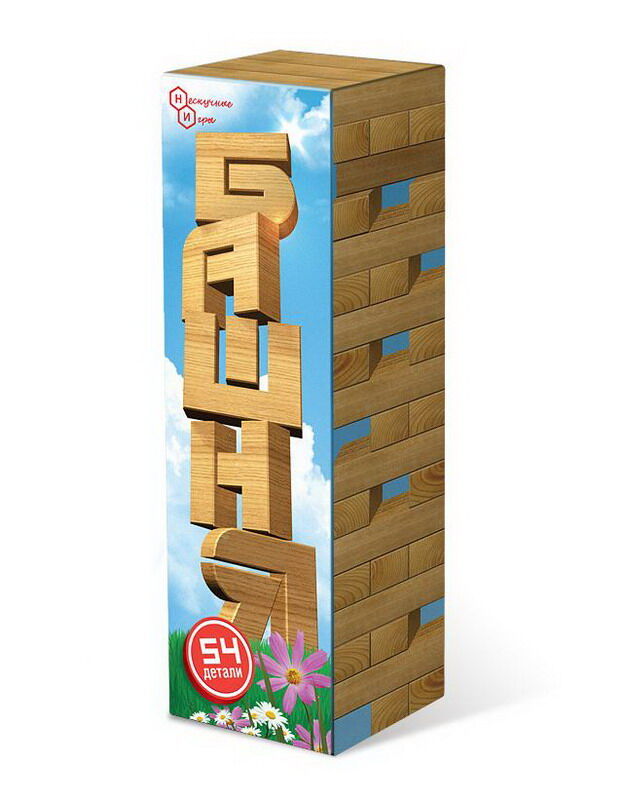 Настольная игра Нескучные игры Башня (Дженга) 54 деревянные детали24