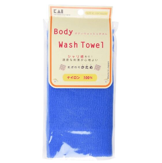 Kai &quot;Body Wash Towel&quot; Мочалка для тела жесткая (синяя)