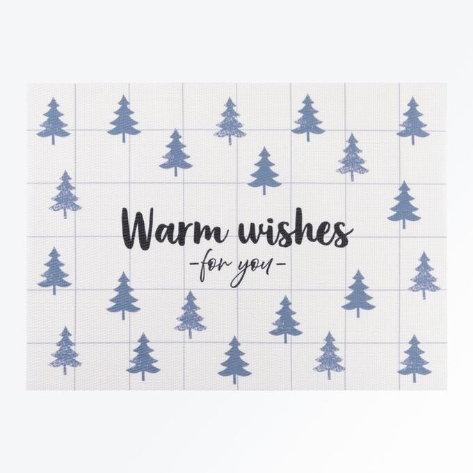 Доляна Новогодняя салфетка на стол Warm wishes, 40х29 см