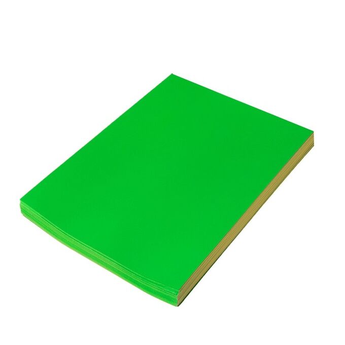 Calligrata Бумага А4, 100 листов, 80 г/м, самоклеящаяся, флуоресцентный, ярко-зелёная
