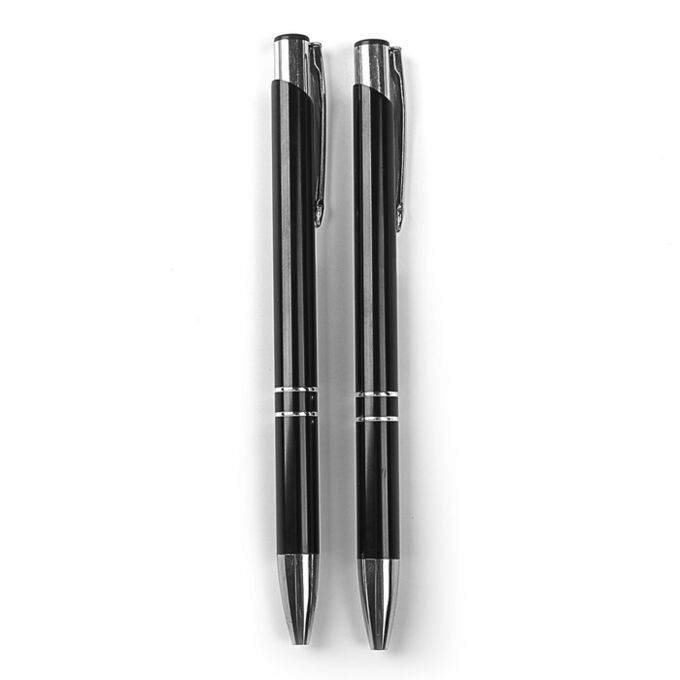 Calligrata Ручка шариковая, автоматическая, корпус металлический чёрный, стержень синий 0.5 мм