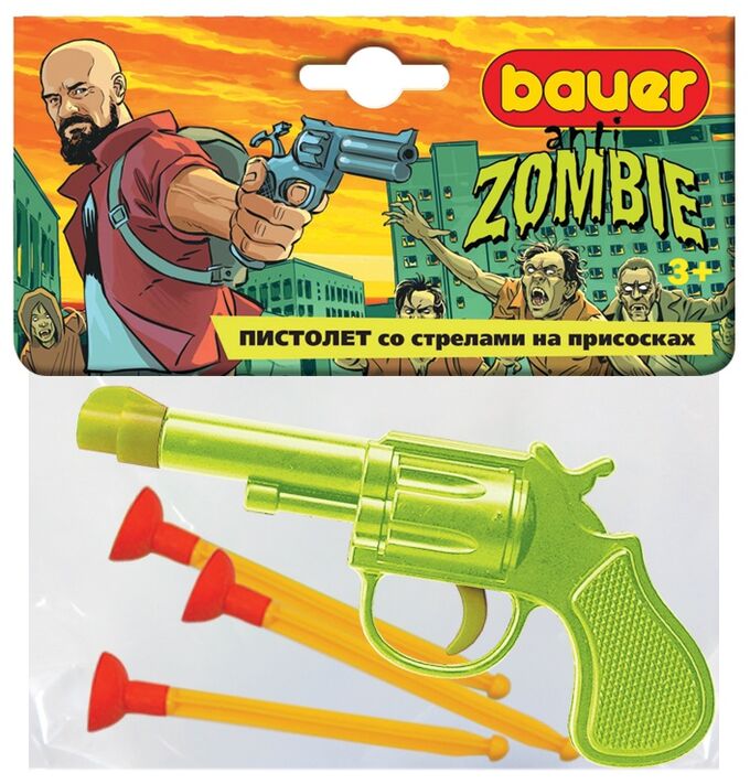 Нескучные игры Bauer.731 Пистолет со стрелами на присосках, &quot;Охотник на зомби&quot;