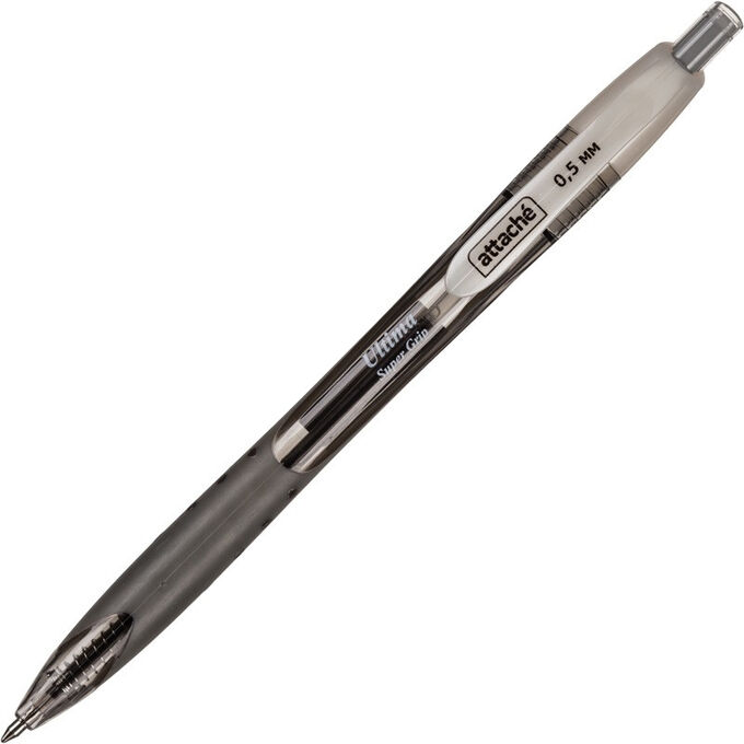 Ручка шариковая автоматическая Attache Ultima Supergrip 0,5мм чер...