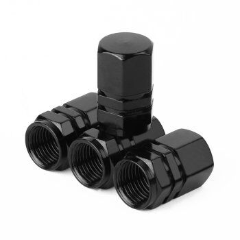 Колпачки на шинный вентиль CARFORT декоративный, цвет черный, к-т 4шт. VC-0210