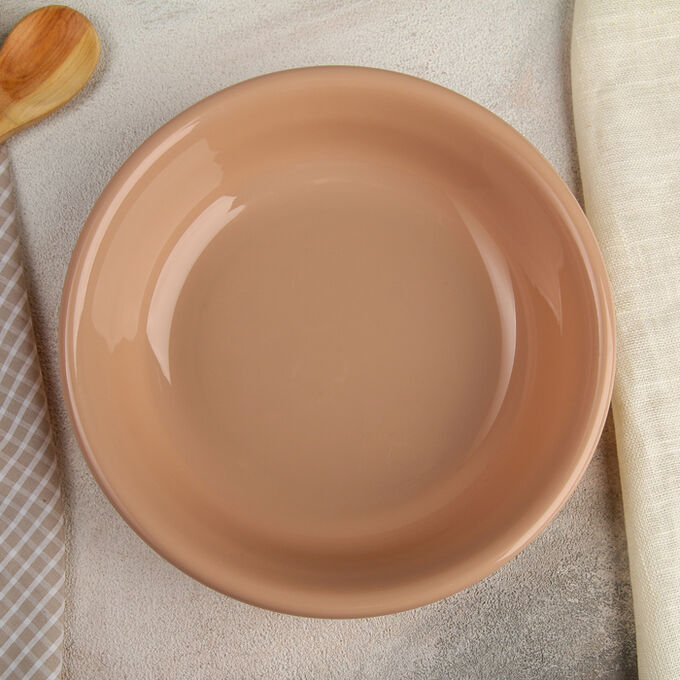 Бытпласт Тарелка глубокая, d 18,5 см, 500 мл, пластик, микс, PICNIC