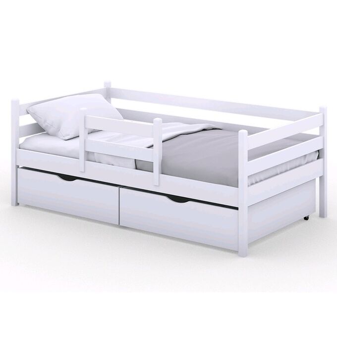 Кроватка Viki, спальное место 160х80 см, цвет белый,  + ящики цвет белый