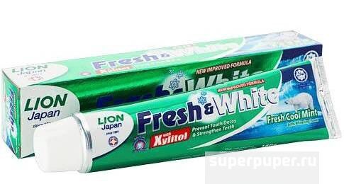 LION &quot;Фреш энд Вайт&quot; Зубная паста 160гр &quot;Fresh Cool Mint&quot; мятная свежесть /72шт/