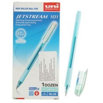 Ручка шариковая SX-101-07FL &quot;Jetstream&quot; синяя 0.7мм бирюзовый корпус (120355) Uni Mitsubishi Pencil {Япония}