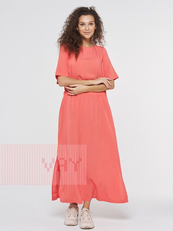 Платье женское 201-3584 Ш49 коралловый-розовый