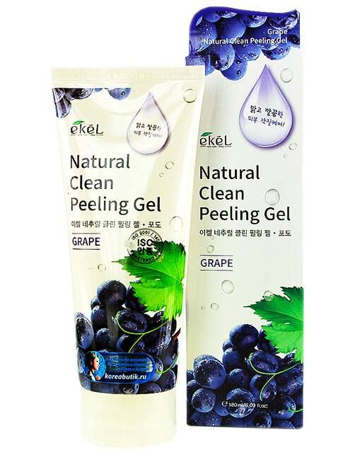 «Ekel» Grape Natural Clean Peeling Gel Пилинг гель с виноградом, 180 гр.