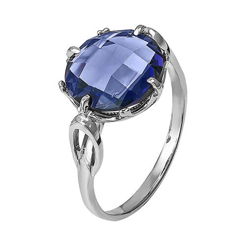 Серебряное кольцо с ювелирным стеклом 10-020