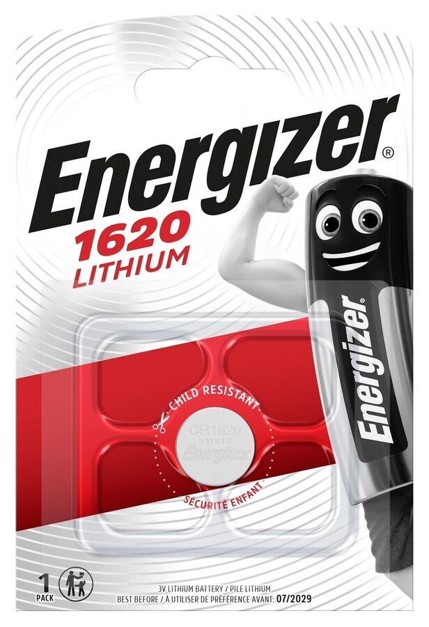 Батарейка ENERGIZER Lithium 3V CR1620 BР1 уп.1шт