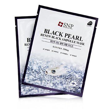 SNP Black Pearl Renew Black Ampoule Mask Обновляющая тканевая маска с экстрактом черного жемчуга, 25 мл