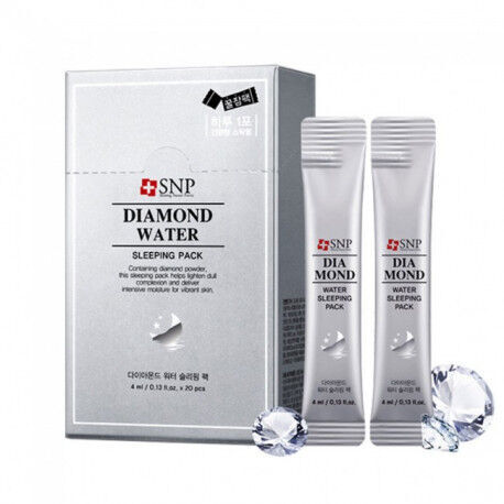 SNP Diamond Water Sleeping Pack Ночная маска с алмазной пудрой и гиалуроновой кислотой, 20шт*4мл