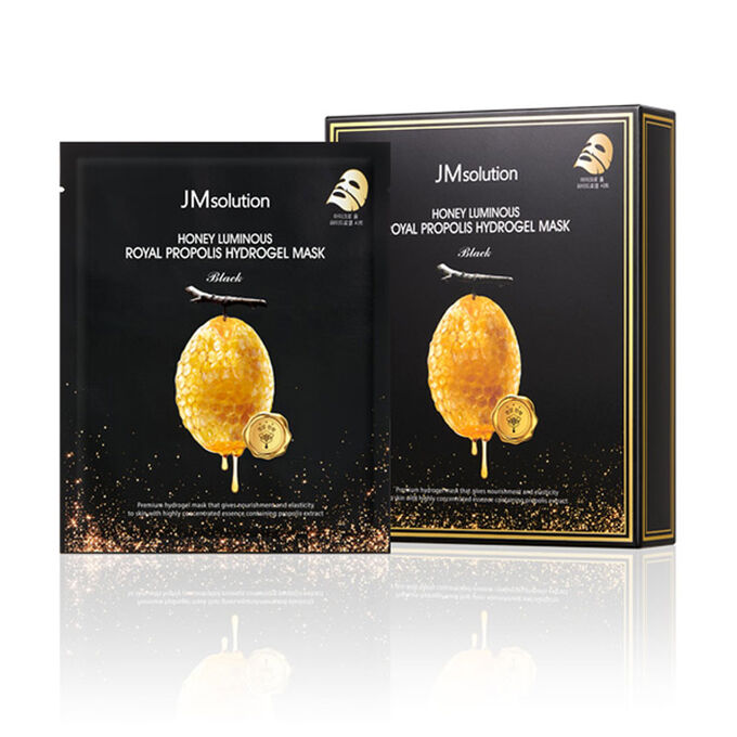 JMsolution JM Solution Honey Luminous Hydrogel Mask Black Гидрогелевая маска для лица с прополисом, 30гр