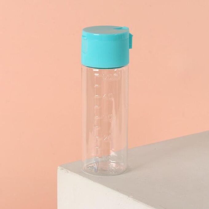 Бутылочка для хранения, 50 мл, с разметкой, цвет голубой