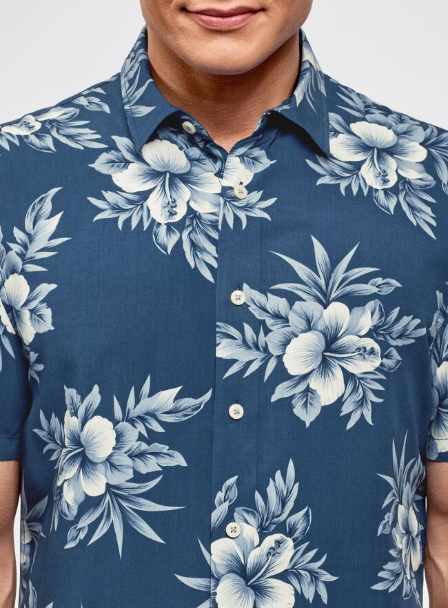 Мужская рубашка в цветочек