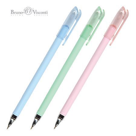 Ручка шариковая 0.38 мм "PointWrite.ZEFIR" синяя (3 цвета корпуса) 20-0253  Bruno. Домашняя канцелярия
