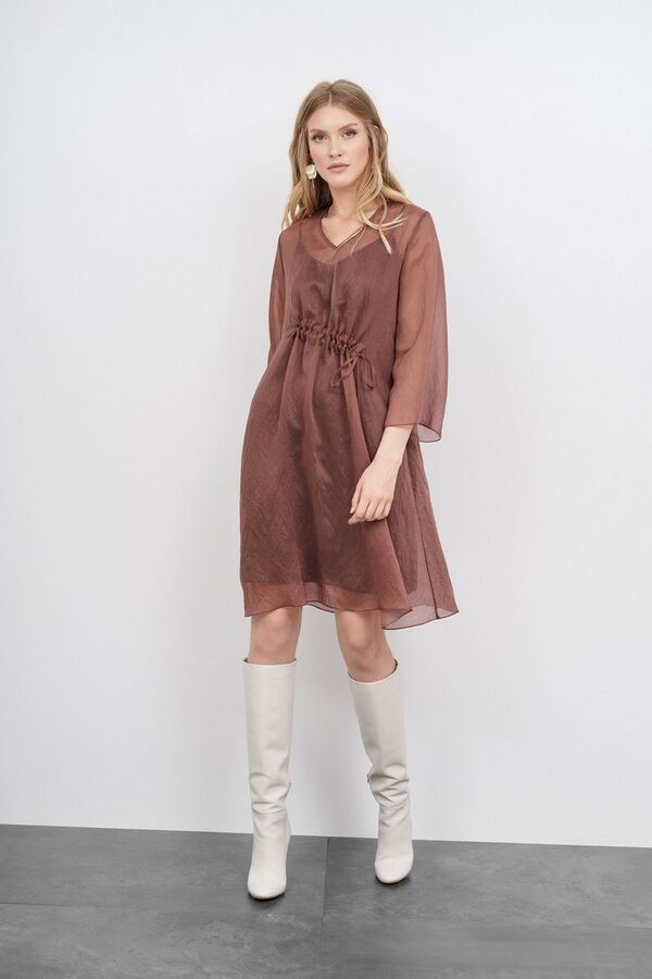 Платье KIARA Collection Артикул: 7936 коричневый_бронз