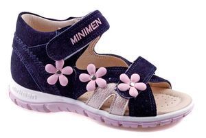 Туфли открытые Minimen, артикул 1533-14-8A 04, цвет синий, розовый, материал кожа нат