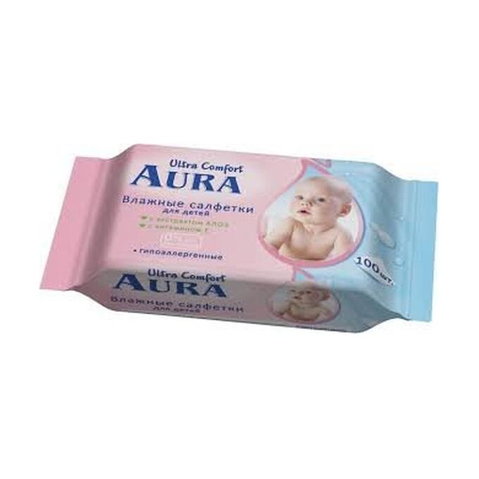 Салфетки влажные для детей Ultra Comfort, Aura 100шт