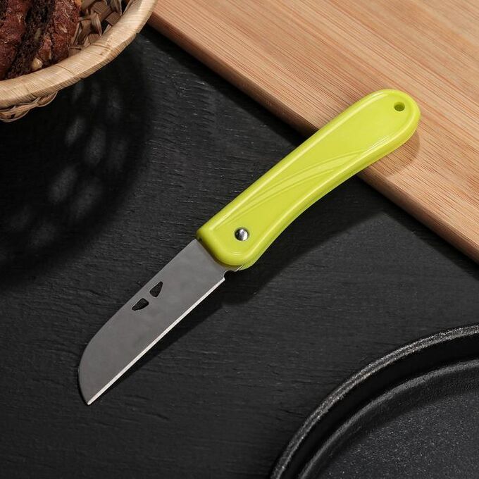 СИМА-ЛЕНД Нож кухонный складной, 7 см, цвет МИКС