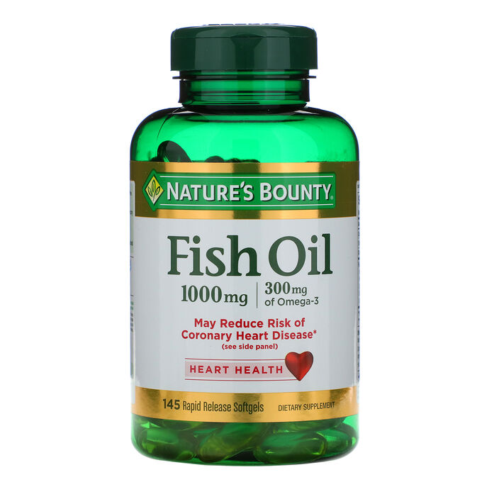 Nature&amp;#x27 - s Bounty, Fish Oil, 1,000 mg, 145 Rapid Release Softgels