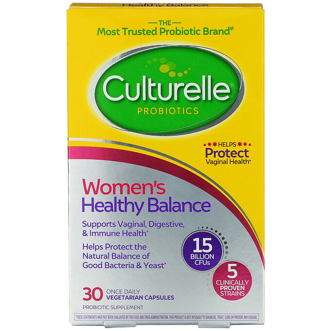 Culturelle, Probiotics, Women&amp;#x27 - s Healthy Balance, 30 Once Daily Vegetarian Capsules