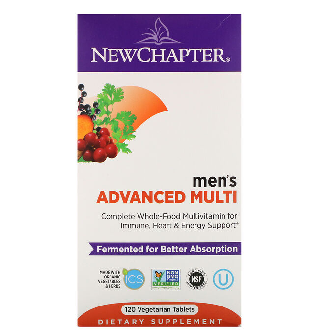 New Chapter, Men&amp;#x27 - s Advanced Multi, 120 Vegetarian Tablets