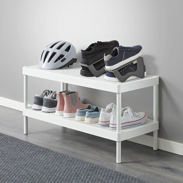 IKEA МУРВЕЛЬ Модуль для хранения обуви, серый14x14x24 см