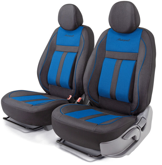 AUTOPROFI Получехлы на передние сиденья CUSHION COMFORT, материал эко-хлопок, 5 мм поролон, новое лекало - 3D крой, большой поясничный упор, 4 предмета, выглядят как чехлы, устанавливаются как накидки, открытая