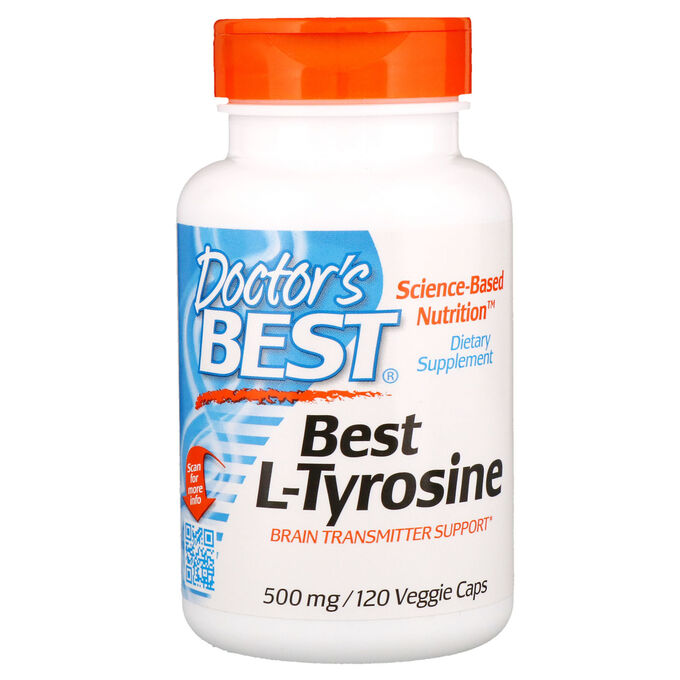 Doctor&amp;#x27 - s Best, Best, L-тирозин, 500 мг, 120 растительных капсул