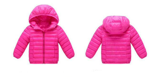 Демисезонная детская куртка, цвет ярко-розовый