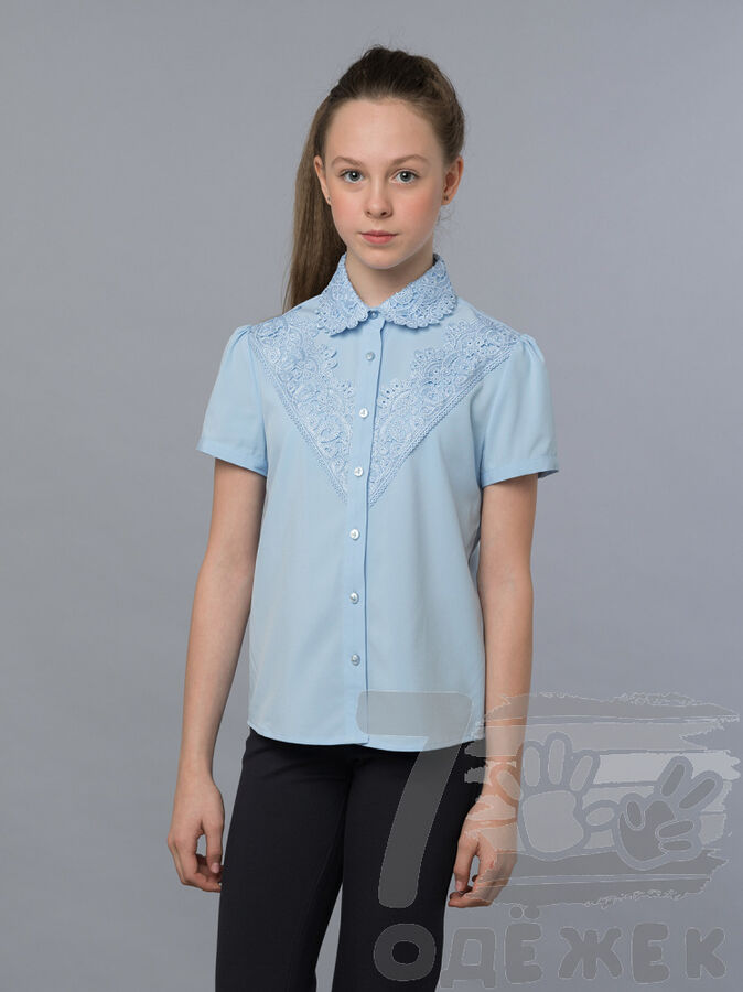 731-1 Блузка для девочки с коротким рукавом