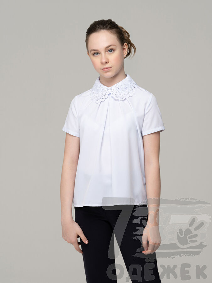 1026-1 Блузка для девочки с коротким рукавом