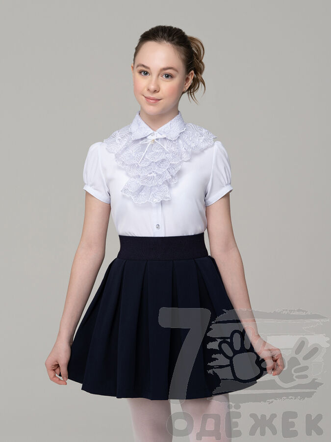 1002-1 Блузка для девочки с коротким рукавом