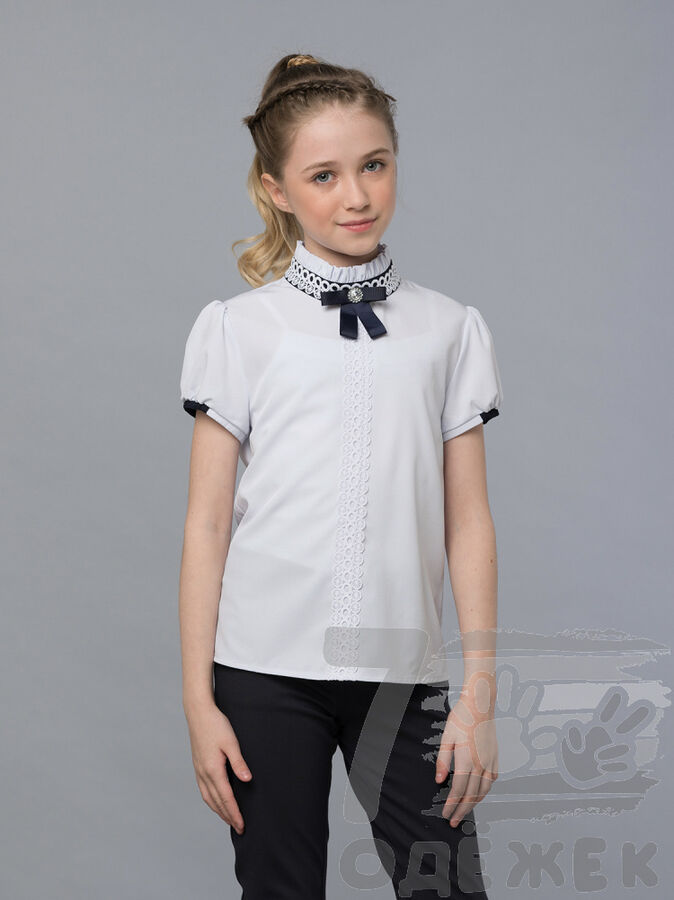 962-1 Блузка для девочки с коротким рукавом